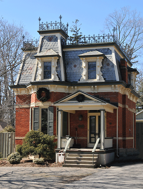Second Empire fully restored in Woodstock ON.This house dodged the bullet. The following one didn't.